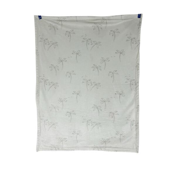 Mother’s Promise Palm Tree Green Beige Striped Baby Blanket - Picture 5 of 5